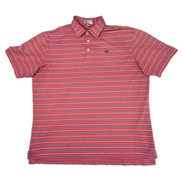 Peter Millar Other - Peter Millar Polo Golf Shirt Summer Comfort Short Sleeve Mens XL 50" Striped Red